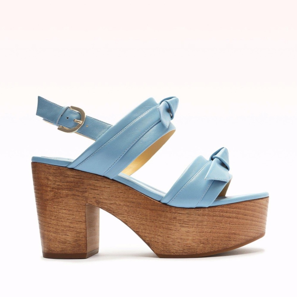 Alexandre Birman Clarita Clog Wedge size 39- blue BRAND NEW